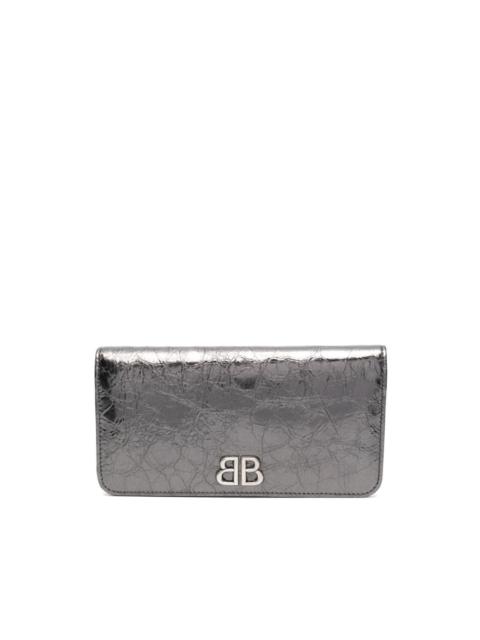 Monaco-motif leather wallet