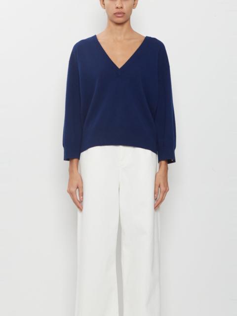 extreme cashmere n°491 Pearl V-Neck Sweater — Midnight