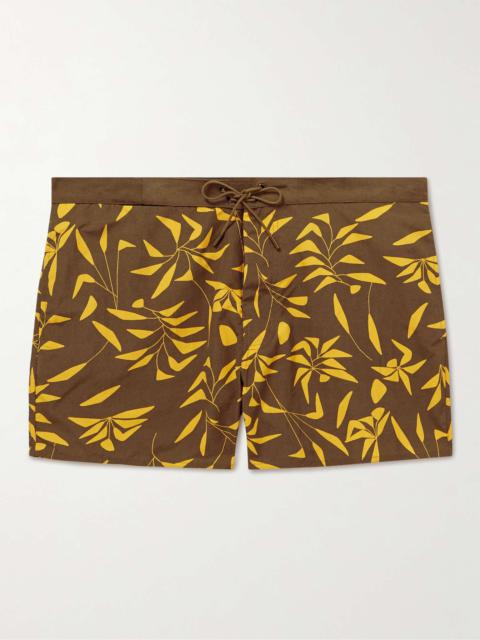 Straight-Leg Printed Twill Drawstring Shorts