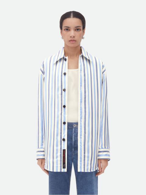 Striped Silk Padded Jacket