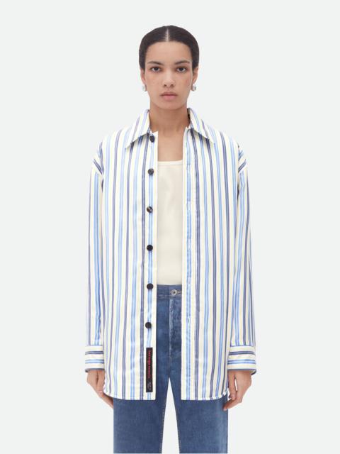 Bottega Veneta Striped Silk Padded Jacket