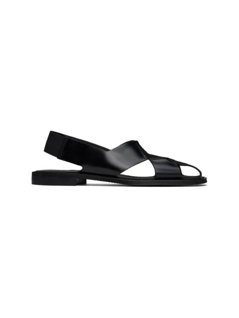 HEREU Black Llano Sandals