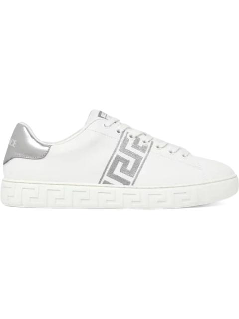 VERSACE Versace Greca Embroidered White Silver Palladium
