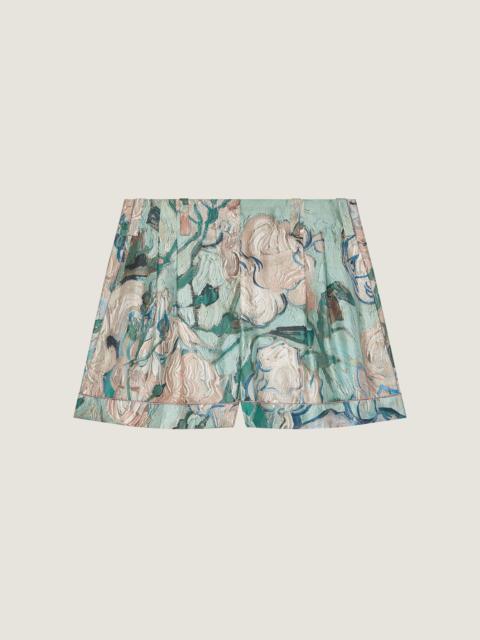 Givenchy SHORTS IN SILK WITH ROSES PRINT