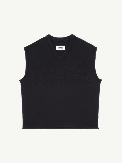 MM6 Maison Margiela Numbers V-neck gilet