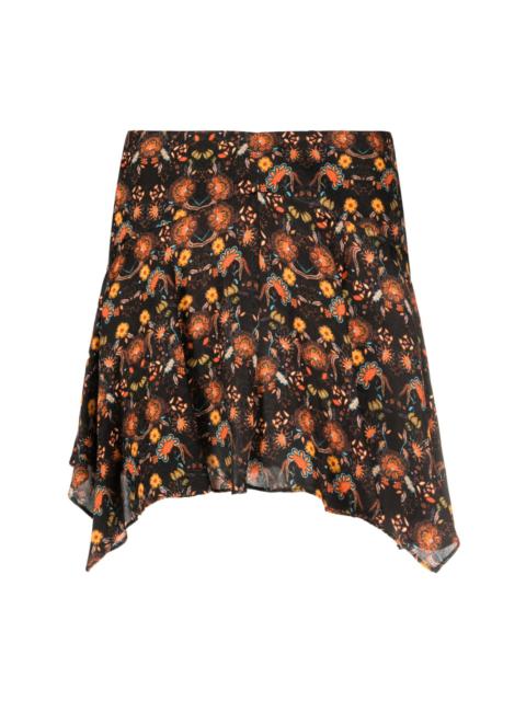 Isabel Marant floral-print asymmetric skirt