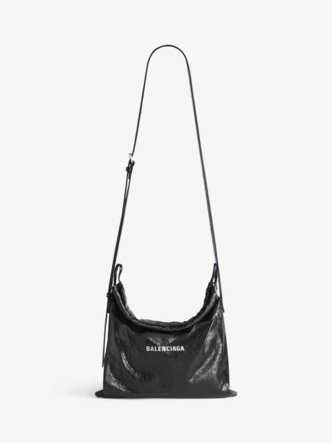 BALENCIAGA Men's Shopper Dust Bag Crossbody Pouch Medium in Black