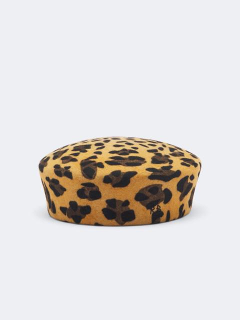 RUSLAN BAGINSKIY Leopard-print wool felt hat