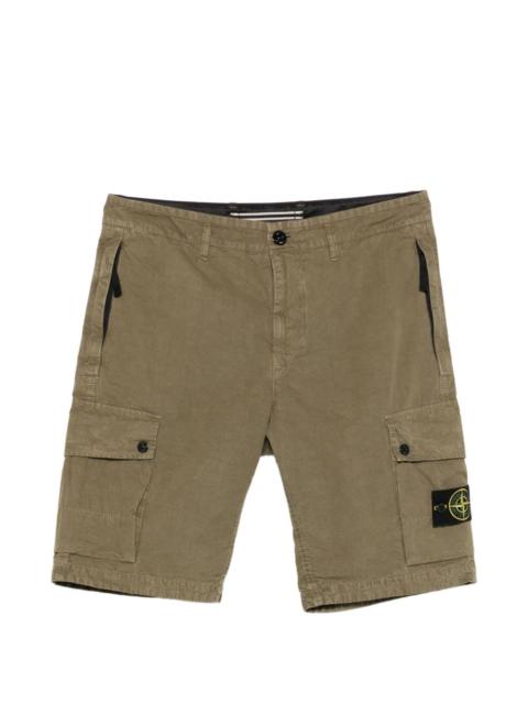 Stone Island badge cargo shorts