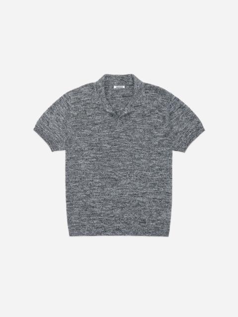 3sixteen Knit Polo - Black Marled Yarn