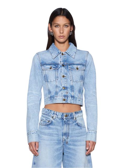 Ksubi SLIM TRUCKER JACKET FLIGHT BLUE