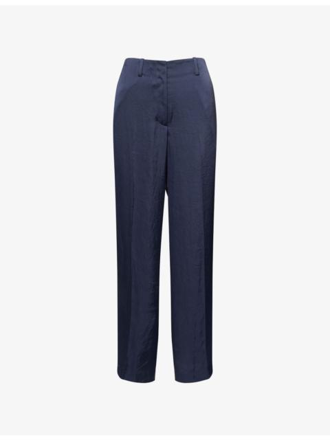 Theory Satin Wide-Leg Woven Trousers