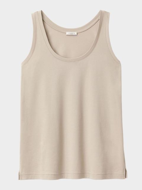 Lafayette 148 New York Scoop-Neck Cotton-Silk Tank