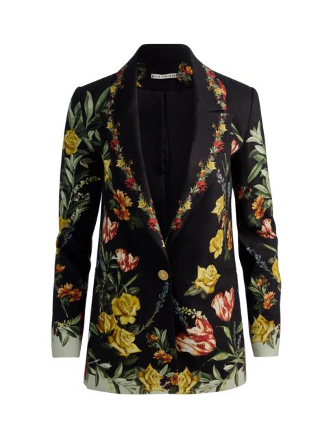 Alice + Olivia DENNY LINEN BOYFRIEND BLAZER