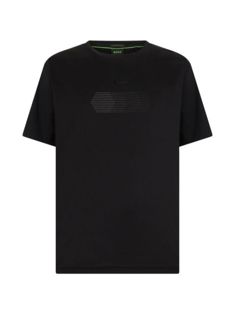 BOSS embossed-logo T-shirt