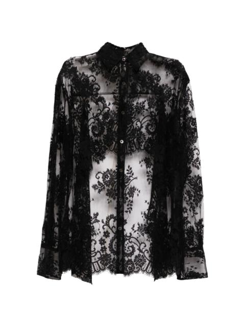 Monse open-back lace blouse