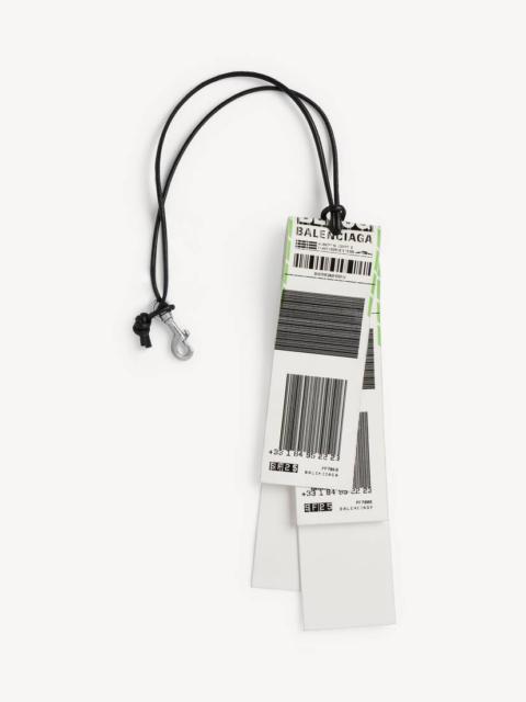 BALENCIAGA Charm/keychain Baggage Sticker in White/black/green