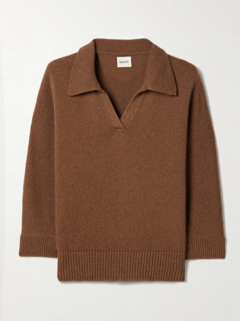 KHAITE Herve Cashmere Polo Sweater