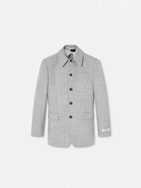 VERSACE Wool-Blend Single-Breasted Jacket