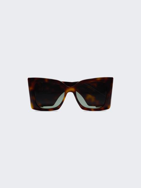 Oversized Cat-eye Blaze Sunglasses Havana