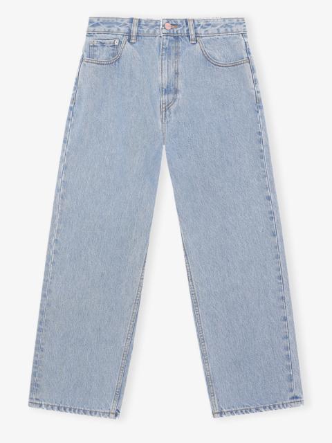 GANNI MISY CROPPED JEANS IN RIGID DENIM