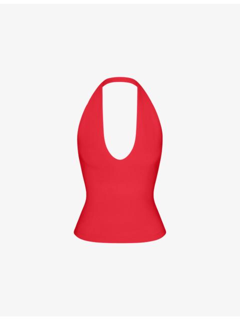 SKIMS Smooth Layers Halterneck Modal-Jersey Top
