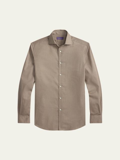 Ralph Lauren Men's Cotton Classic Fit Micro-Square Sport Shirt