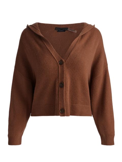 Alice + Olivia COREY HOODED CASHMERE CARDIGAN