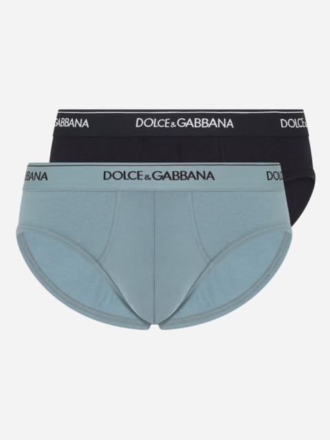 Dolce & Gabbana Stretch cotton mid-rise briefs two-pack
