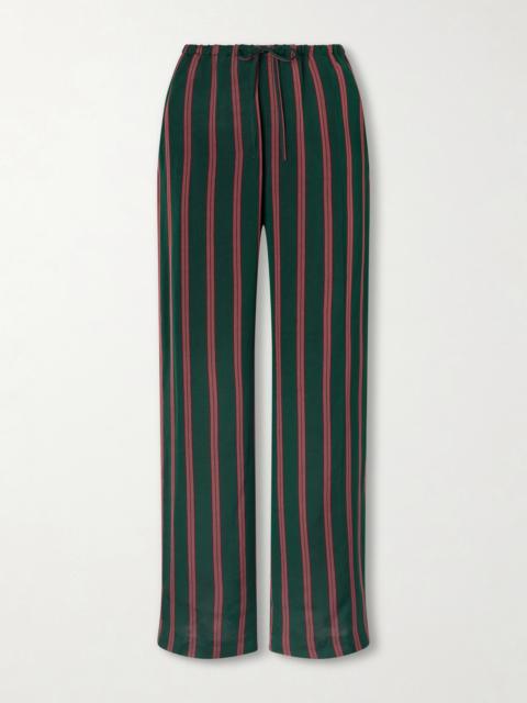 Dries Van Noten Striped Satin Wide-leg Pants