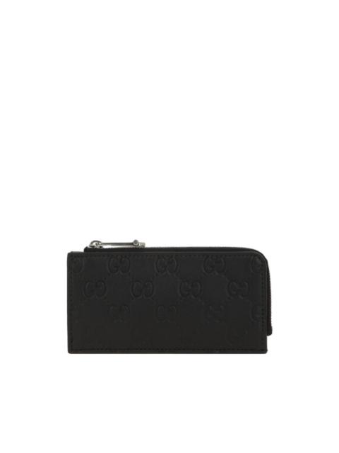 GUCCI logo-pattern ziped wallet