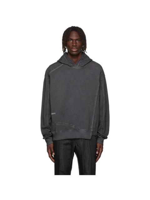 C2H4 Grey Coherence Distressed Hoodie