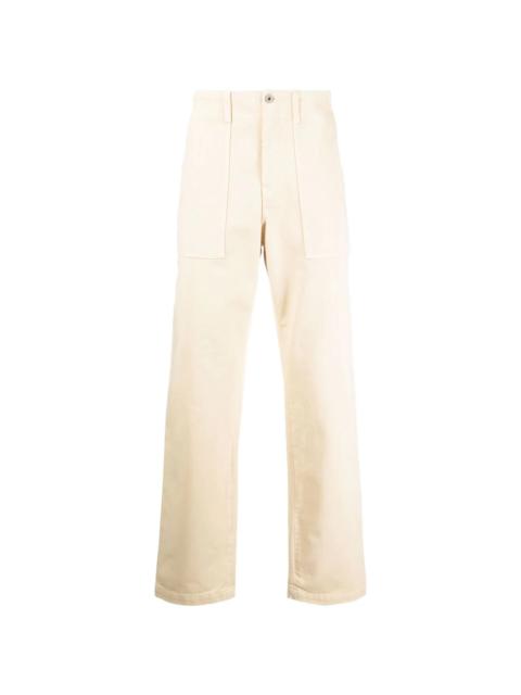 embroidered Cross straight-leg trousers