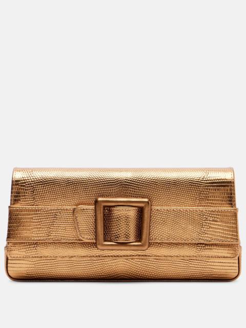 Manolo Blahnik Maygot metallic leather clutch