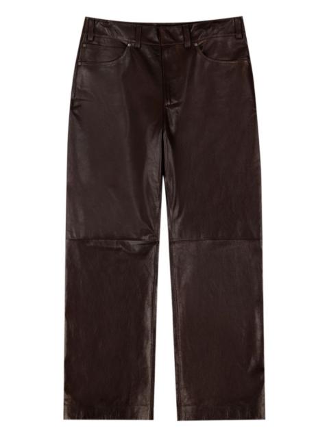 entire studios leather straight-leg trousers