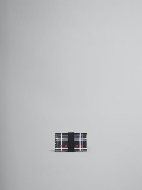 Marni BLACK AND WHITE CHECKED WALLET