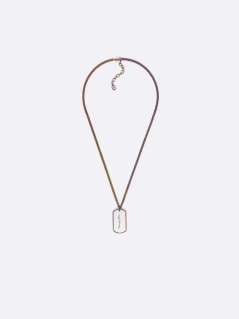 Dior CD Couture Plate Pendant Necklace