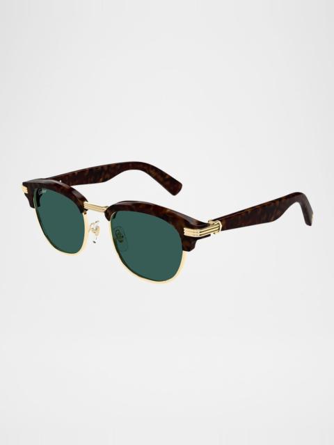 Cartier Men's Round Two-Tone Sunglasses