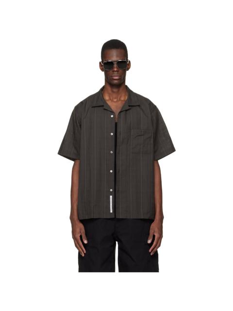 Nanamica Gray Open Collar Panama S/S Shirt