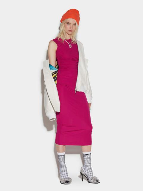 DSQUARED2 SHIRRED LONG DRESS