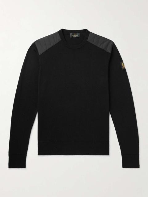 Belstaff Kerrigan Ribbed Panelled Merino Wool Sweater