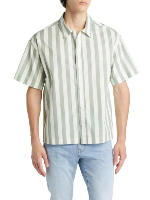 FRAME Stripe Organic Cotton Button-Up Shirt