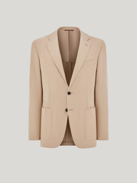 Canali BEIGE CANALI TRAVEL WOOL FLANNEL MODERN-FIT KEI JACKET