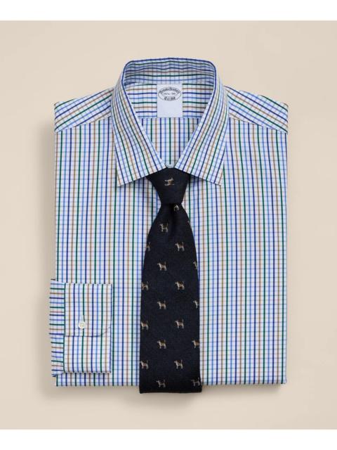 Brooks Brothers Pure Supima® Cotton Ainsley Collar, Check Dress Shirt