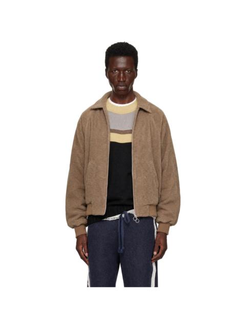 EDWARD CUMING Beige Fifth Dye Bottom Heavy Bomber Jacket