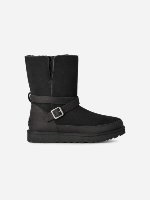 UGG ® Women's Classic Short Bellina Belted Suede Classic Boots in Black