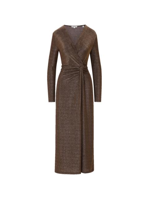 VERONICA BEARD NEOMIE METALLIC MIDI DRESS