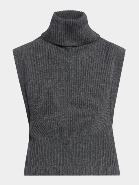 SIMKHAI Maple Ribbed Wool-Cashmere Top