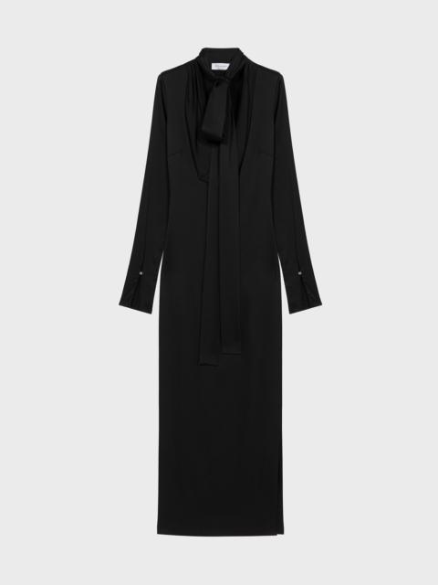 VISCOSE LONG DRESS WITH VENT