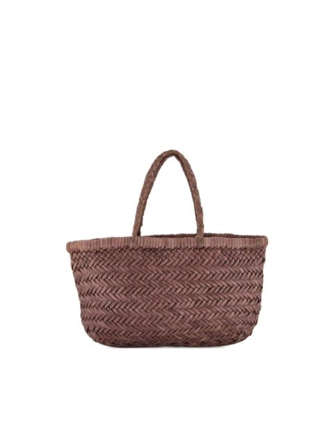 DRAGON DIFFUSION herringbone-weave leather tote bag